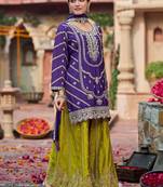 Women Ethnic Motifs Embroidered Regular Sequinned Kurta with Palazzos & With Dupatta