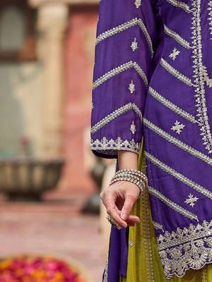 Women Ethnic Motifs Embroidered Regular Sequinned Kurta with Palazzos & With Dupatta 5