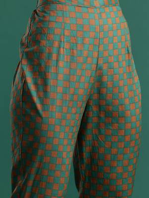 Printed Regular Beads and Stones Pure Cotton Kurta with Trousers & Dupatta 3