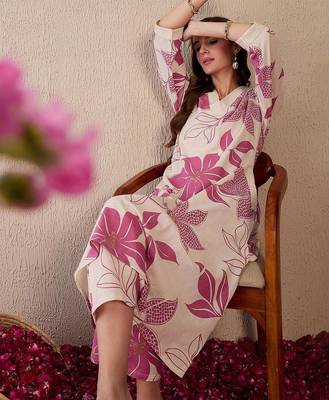 Women Floral Printed Regular Pure Cotton Kurta with Palazzos 7