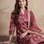 Women Floral Printed Angrakha Pure Cotton Kurta with Trousers & With Dupatta