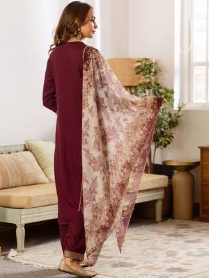 Women Ethnic Motifs Embroidered Regular Thread Work Kurta with Palazzos & With Dupatta 5