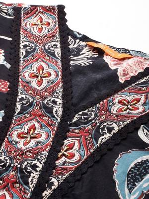 Women Floral Printed Regular Pure Cotton Kurta with Trousers & With Dupatta 6