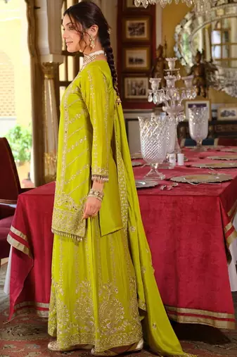 Women Ethnic Motifs Embroidered Regular Thread Work Kurta with Sharara & With Dupatta