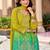 Women Ombre Embroidered Regular Mirror Work Kurta with Palazzos & With Dupatta