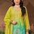 Women Ombre Embroidered Regular Mirror Work Kurta with Palazzos & With Dupatta
