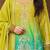Women Ombre Embroidered Regular Mirror Work Kurta with Palazzos & With Dupatta