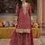 Women Ethnic Motifs Embroidered Regular Sequinned Kurta with Sharara & With Dupatta