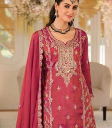 Women Ethnic Motifs Embroidered Panelled Mirror Work Kurta with Palazzos & With Dupatta