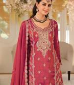 Women Ethnic Motifs Embroidered Panelled Mirror Work Kurta with Palazzos & With Dupatta