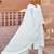 Floral Embroidered Thread Work Pure Cotton Straight Kurta With Trousers & Dupatta
