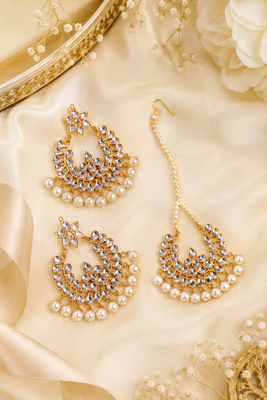 Punjabi designer earring tikka set 1