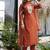 Women's Gorgeous Embroidery Work Silk Fabric Straight Kurta Pant and Dupatta Set