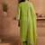 green ethnic motifs embroidered regular zari work kurta with trousers & with dupatta