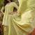 green embroidered  cotton square neck short anarkali & palazzos with dupatta