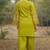 green embroidered  cotton v-neck kurti & salwar