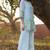 mint embroidered  cotton round neck kurti & trousers