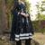black embroidered  cotton v-neck anarkali set