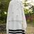 white embroidered  cotton v-neck anarkali set