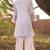 pink embroidered  cotton round neck kurti & trousers