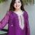 Women's Gorgeous Embroidery Work Chinon Silk Fabric Straight Kurta Pant with Koti Set