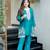 Women's Gorgeous Embroidery Work Chinon Silk Fabric Straight Kurta Pant with Koti Set