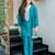 Women's Gorgeous Embroidery Work Chinon Silk Fabric Straight Kurta Pant with Koti Set