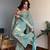 Women's Gorgeous Embroidery Work Fendy silk Fabric Straight Kurta Palazzo and Dupatta Set