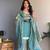 Women's Gorgeous Embroidery Work Fendy silk Fabric Straight Kurta Palazzo and Dupatta Set