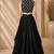 Black Silk Blend Embroidered Crop Top Lehengas