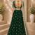 Green Net Embroidered Crop Top Lehengas