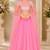 Pink Net Embroidered Crop Top Lehengas