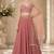 Onion Pink Crepe Embroidered Crop Top Lehengas