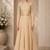Beige Crepe Embroidered Crop Top Lehengas