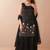 Women's Beautiful Embroidery Work French Crepe Fabric Straight Kurta Sharara and Dupatta Set