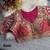Rani pink 3d peacock real mirror work italian silk blend blouse