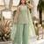 Green faux georgette embroidered palazzo set