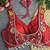 Red navratri multi mirror work apple cut blouse