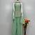 Green faux georgette embroidered palazzo set