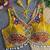 Yellow navratri multi mirror work apple cut blouse