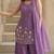 Women's Beautiful Embroidery Work French Crepe Fabric Straight Kurta Sharara and Dupatta Set
