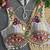 White navratri multi mirror work apple cut blouse