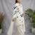 Off-white organza embroidered palazzo set