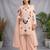 Peach organza embroidered palazzo set