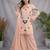 Peach organza embroidered palazzo set