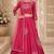 Pink Silk Blend Printed Crop Top Lehengas