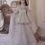 Grey silk blend embroidered palazzo set