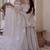 Grey silk blend embroidered palazzo set