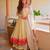 Beige silk blend embroidered anarkali set