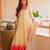 Beige silk blend embroidered anarkali set